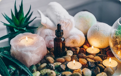 Romancy product collection container banner featuring premium wellness and self-care essentials