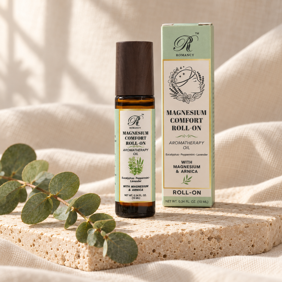 Magnesium Comfort Roll-On – Peppermint, Eucalyptus & Lavender Aromatherapy Oil